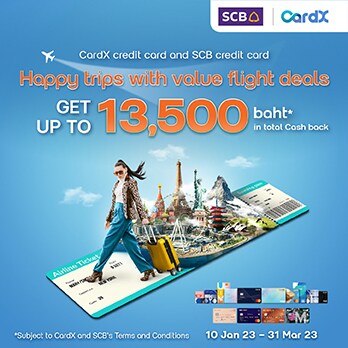 Cashback with CardX and SCB credit cards