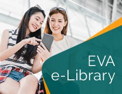  Spanduk perpustakaan elektronik EVA