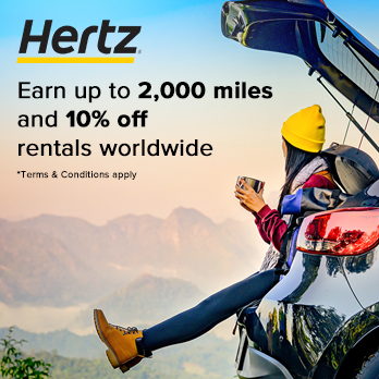 Get Up to 2,000 Miles and 10% Discount on Car Rentals Worldwide with HERTZ