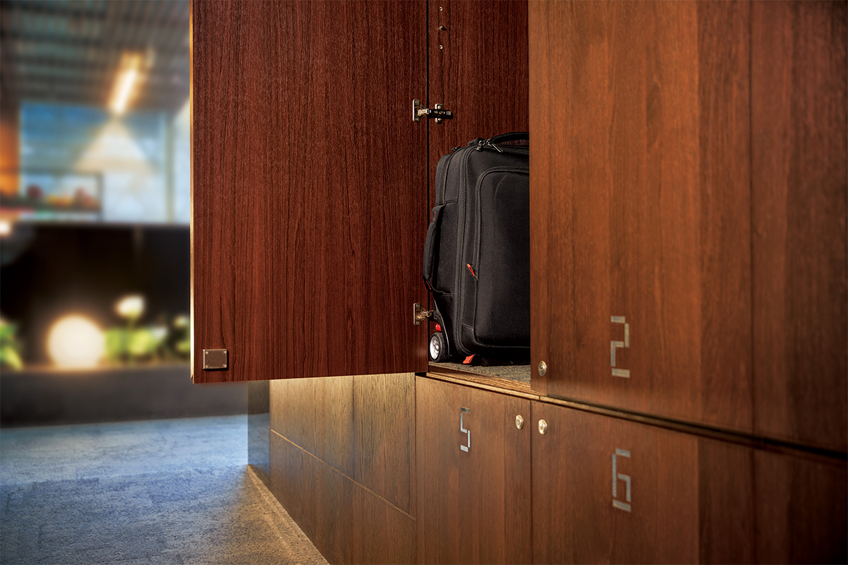 Lockers in The Garden Lounge