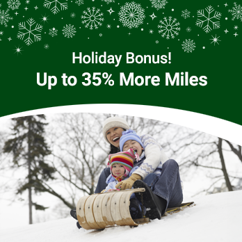 Limited-Time Holiday Offer: Up to 35% Bonus Miles
