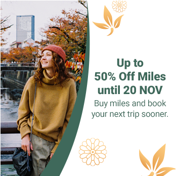 Buy Miles with Up to 50% Off until November 20