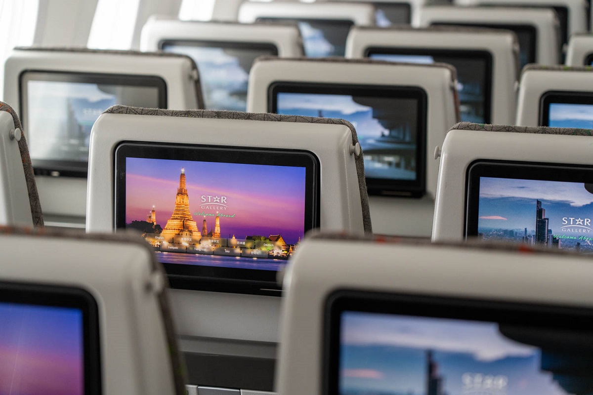 Cabin crew servicing in Economy Class