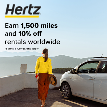 Get Up to 1,500 Miles and 10% Discount on Car Rentals Worldwide with HERTZ