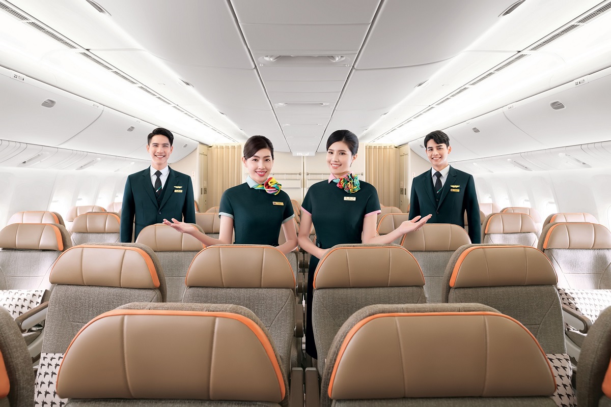Cabin crew in Premium Economy Class