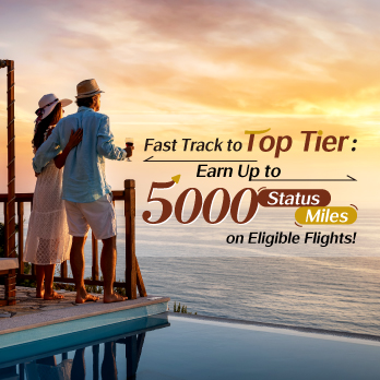 Fast Track to the Top Tier: Earn Up to 5,000 Status Miles on Eligible Flights!