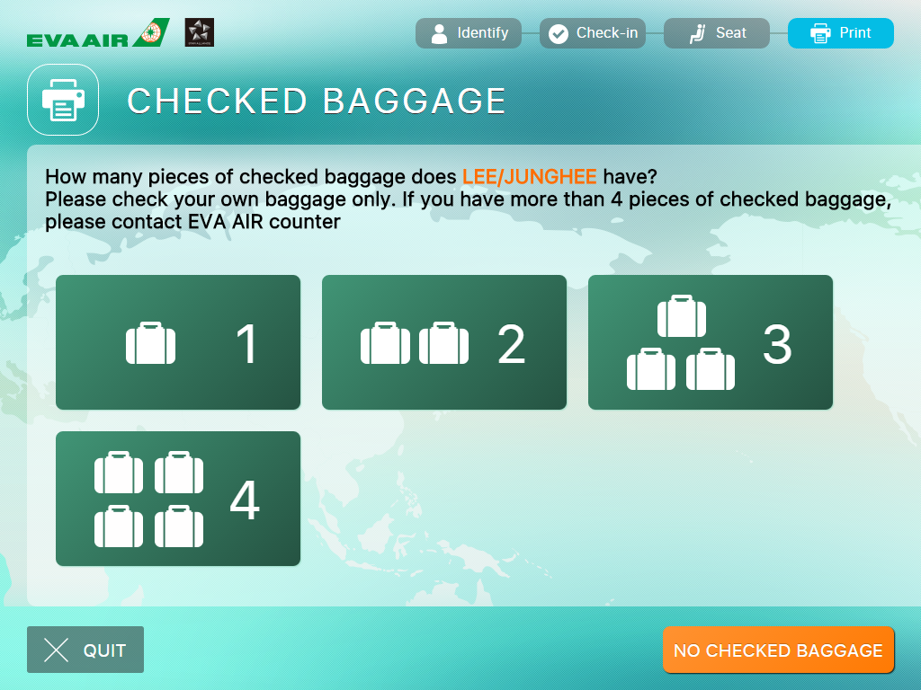 Eva air baggage hotsell