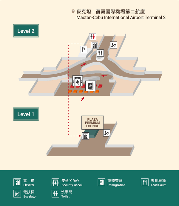 The map of VIP Lounge at Mactan Cebu International Airport