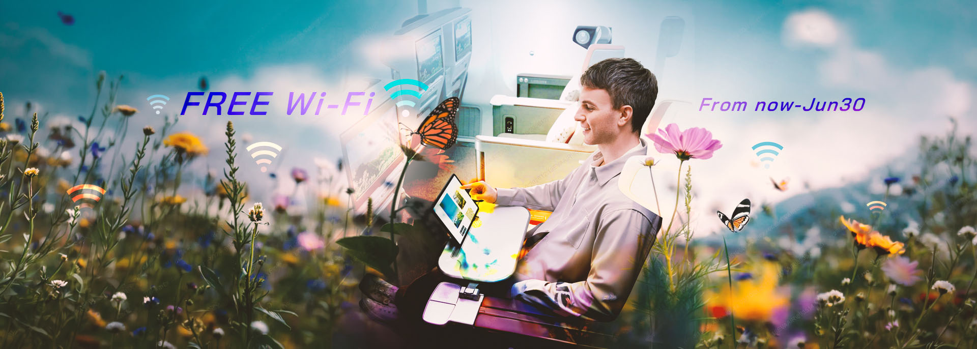 Wi-Fi Gratis di Dalam Pesawat