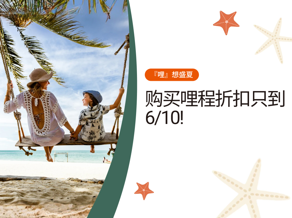购买哩程折扣只到6/10!